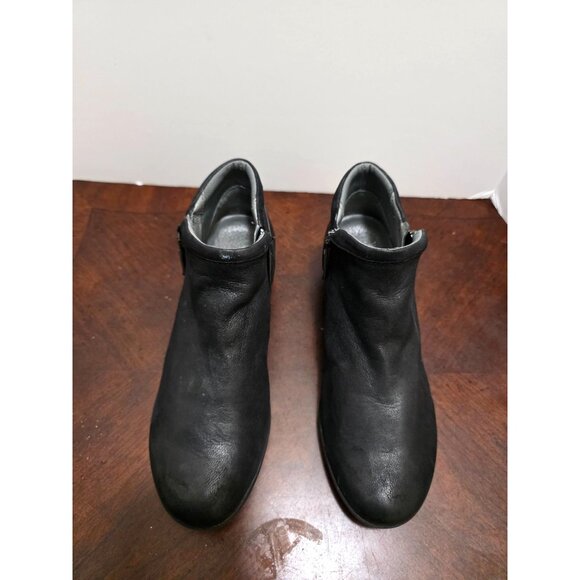 Dansko Women's Black Leather Ankle Boots Side Zippers Size 38 - Picture 2 of 10